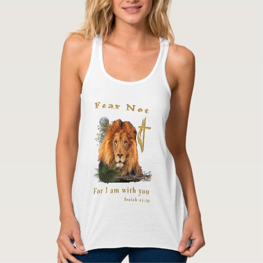 Fürchte dich nicht, denn ich bin bei dir tank top (Vorderseite)