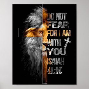 Fürchte dich nicht, denn ich bin mit Jesaja 41:10 Poster