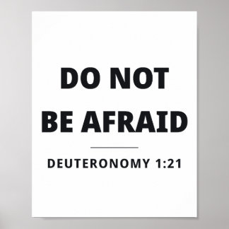 Fürchte dich nicht Deuteronomium 1:21 Bibelvers Poster