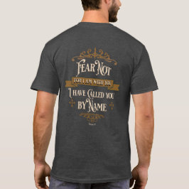 "Fürchte dich nicht" Goldkreuz Vintage-Schrift T-Shirt