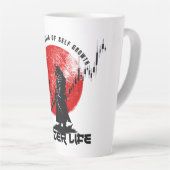 Fürchte dich nicht | Handelsmotivation | Samurai Milchtasse (Rechte Ecke)