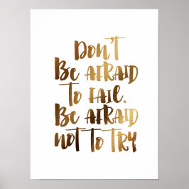 Fürchte dich nicht, versagen, ängstlich, nicht zu  poster