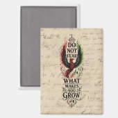 Fürchte dich nicht Vintage-Letter-Phoenix-Design Magnet (Vorderseite/Rückseite)