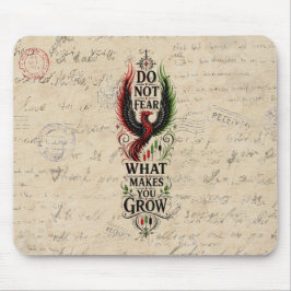 Fürchte dich nicht Vintage-Letter-Phoenix-Design Mousepad