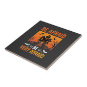 Fürchte Dich Verrücktes Haus Halloween-Design Fliese (Seite)