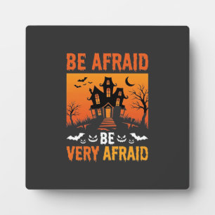 Fürchte Dich Verrücktes Haus Halloween-Design Fotoplatte