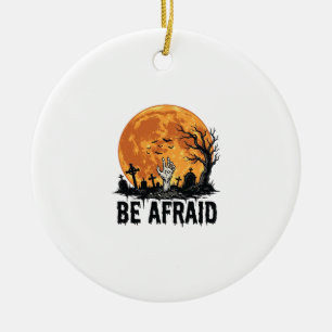 Fürchte dich Vintage Halloween Friedhof Vektor Des Keramik Ornament