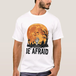 Fürchte dich Vintage Halloween Friedhof Vektor Des T-Shirt
