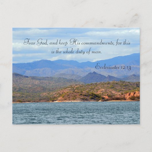 Fürchte Gott und Behalt seine Gebote Postkarte (Vorderseite)