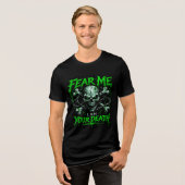Fürchte Mich – Ich Bin Dein Tod | Gothic Skull Met Tri-Blend Shirt (Vorderseite voll)