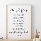 Fürchte nicht, dass ich bei dir bin, Isaiah 41:10 Poster