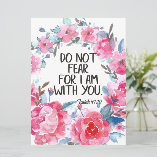 Fürchte nicht, dass ich mit dir Bibelverse bin Karte (Stehend Vorderseite)