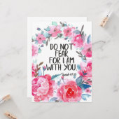 Fürchte nicht, dass ich mit dir Bibelverse bin Karte (Vorderseite/Rückseite Beispiel)
