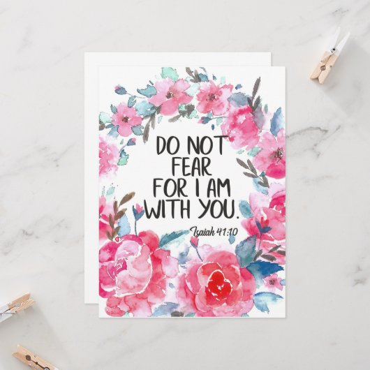 Fürchte nicht, dass ich mit dir Bibelverse bin Karte (Vorderseite/Rückseite Beispiel)