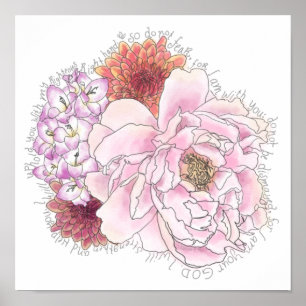 Fürchte nicht inspirierende Zitat Bibel Isaiah 41 Poster