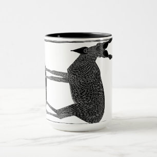 Furchteinflößende Ziege, wenn du Kaffee trinkst! A Tasse