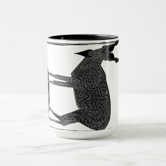 Furchteinflößende Ziege, wenn du Kaffee trinkst! A Tasse
