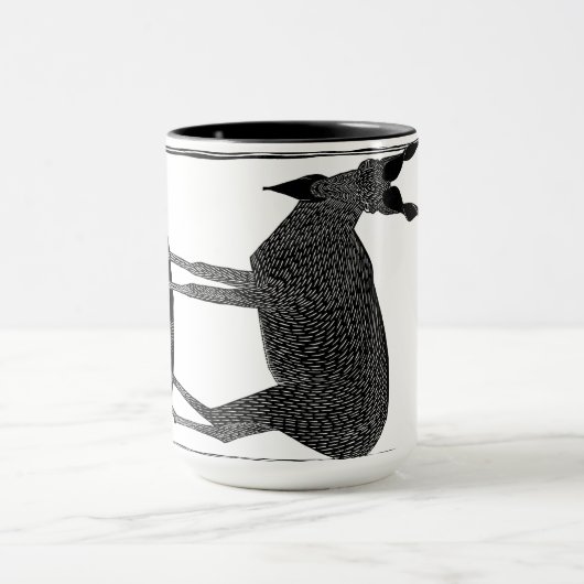 Furchteinflößende Ziege, wenn du Kaffee trinkst! A Tasse (Zentrum)