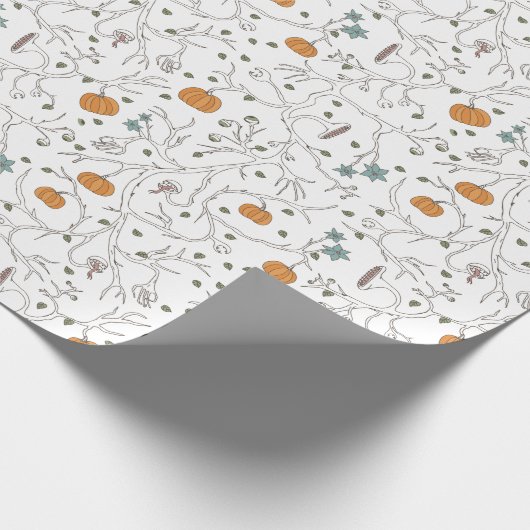 Furchteinflößender Wein für Halloween Geschenkpapier (Ecke)