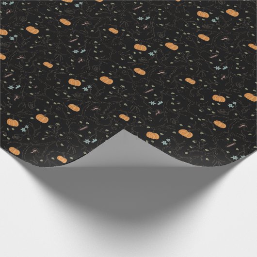 Furchteinflößender Wein für Halloween Geschenkpapier (Ecke)