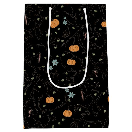 Furchteinflößender Wein für Halloween Mittlere Geschenktüte (Rückseite)