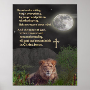 Fürchten Sie sich auf nichts christliches Plakat