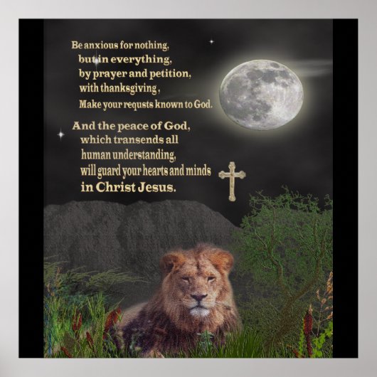 Fürchten Sie sich auf nichts christliches Plakat (Vorne)