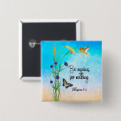 Fürchten Sie sich auf nichts Philippinen 4:6 Button (Vorne & Hinten)