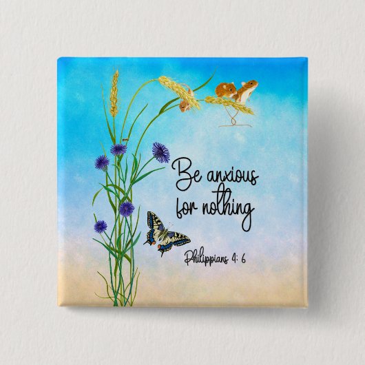 Fürchten Sie sich auf nichts Philippinen 4:6 Button (Vorderseite)