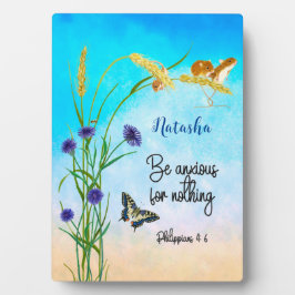 Fürchten Sie sich auf nichts Philippinen 4:6 Fotoplatte