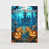 fürchterlich altes Spuk Haus | Frohe Halloween Karte (Vorderseite)