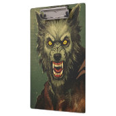 Furchterregende Werwolf-Horror-Illustration Klemmbrett (Links)