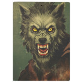Furchterregende Werwolf-Horror-Illustration Klemmbrett (Rückseite)