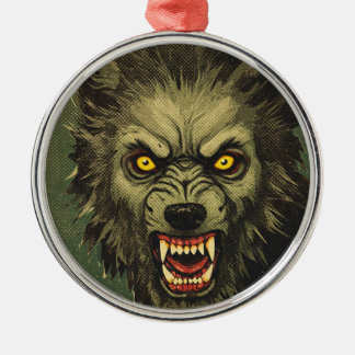 Furchterregende Werwolf-Horror-Illustration Ornament Aus Metall