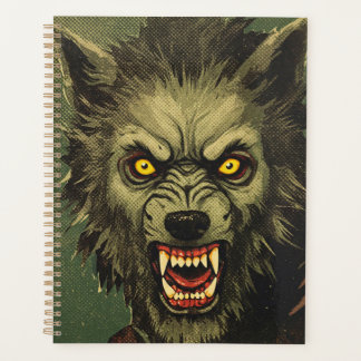Furchterregende Werwolf-Horror-Illustration Planer