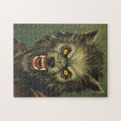 Furchterregende Werwolf-Horror-Illustration Puzzle (Horizontal)