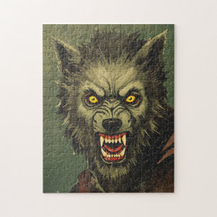 Furchterregende Werwolf-Horror-Illustration Puzzle