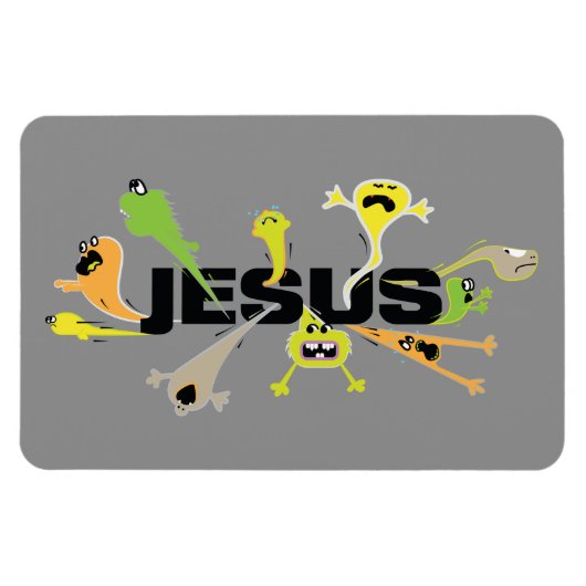 Furchterregender Jesus Magnet (Horizontal)