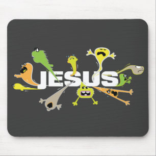 Furchterregender Jesus Mousepad