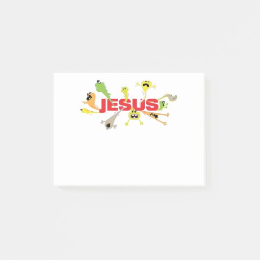 Furchterregender Jesus Post-it Klebezettel (Vorderseite)
