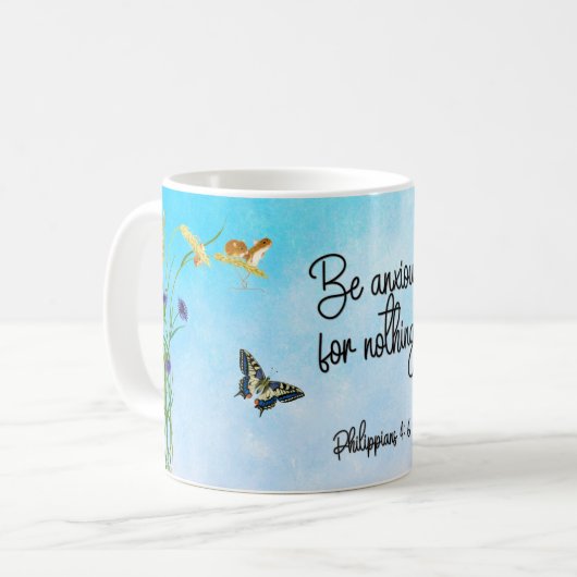 Fürchtet euch um nichts Philippinen 4:6 15 Kaffeetasse (Vorderseite Links)
