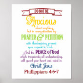 Fürchtet euch um nichts Philippinen 4:6-7 Poster (Vorne)