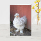 Furchthähnchen - Humorvolle Grußkarte Karte (Gelbe Blume)