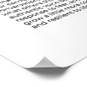 Furchtlos aufblühende Kunst der Inspiration Poster (Ecke)