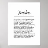 Furchtlos aufblühende Kunst der Inspiration Poster (Vorne)