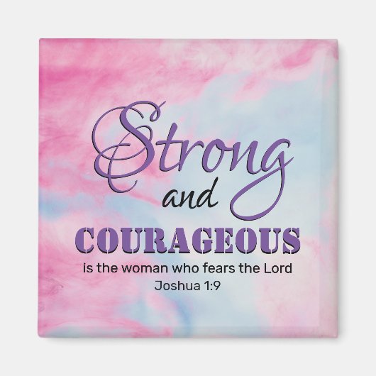 Furchtlos Christliche, STARKE COURAGEOUS FRAU Magnet (Vorne)