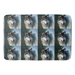 Furchtlos der arktische Wolf, Badematte