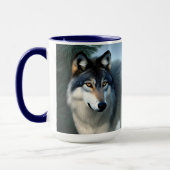 Furchtlos der arktische Wolf, Combo-Kaffee-Tasse Tasse (Links)