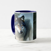 Furchtlos der arktische Wolf, Combo-Kaffee-Tasse Tasse (Vorderseite Links)