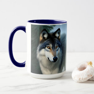 Furchtlos der arktische Wolf, Combo-Kaffee-Tasse Tasse